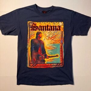 Vtg Carlos Santana 2006 All That I Am Band Tour Concert Rock Guitar Tshirt Large